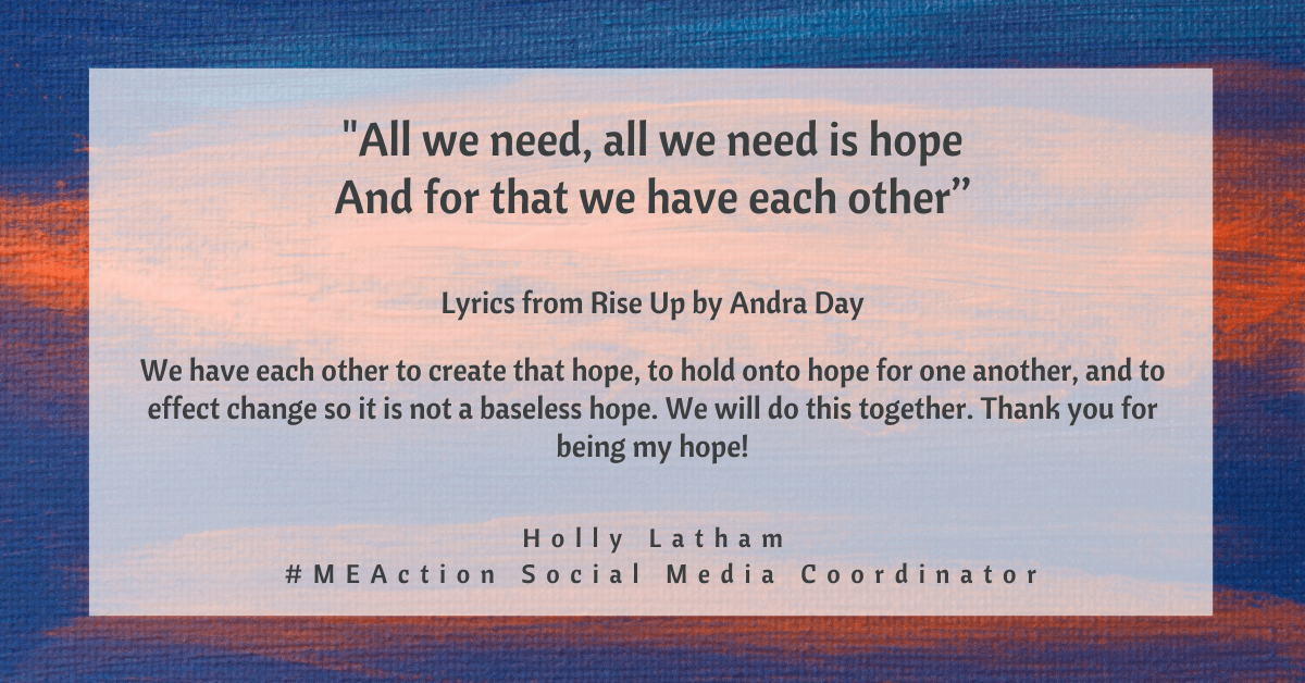 A note from Holly  #MEAction's Social Media Coordinator: - #MEAction  Network